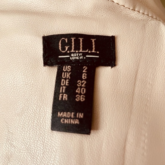 NEW/GILI Faux Leather Blush Zip Jacket W/ Peplem- Sz 2 - Picture 8 of 9